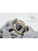 مجوهرات فينتاج خاتم زركونيا 14 كارت من الذهب الأصفر vrc157y